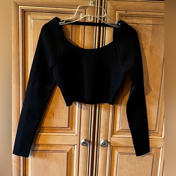 NWT Zara Women’s Knit Long Sleeve Crop Top - Picture 6 of 10